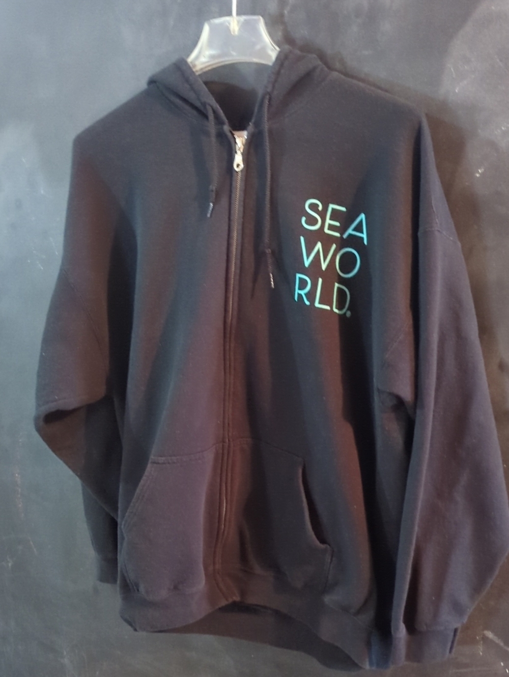 Black SeaWorld Zip Up